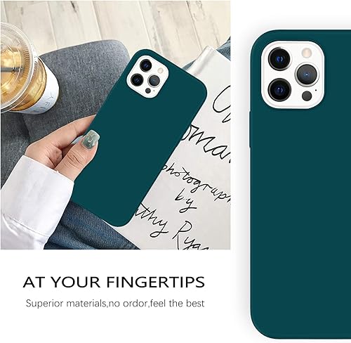 Miniatura 6 de GUAGUA Funda compatible con iPhone 12 Pro Max de 6.7 pulgadas, 5G, silicona líquida, goma de gel suave, delgada, forro de microfibra, funda de cojín