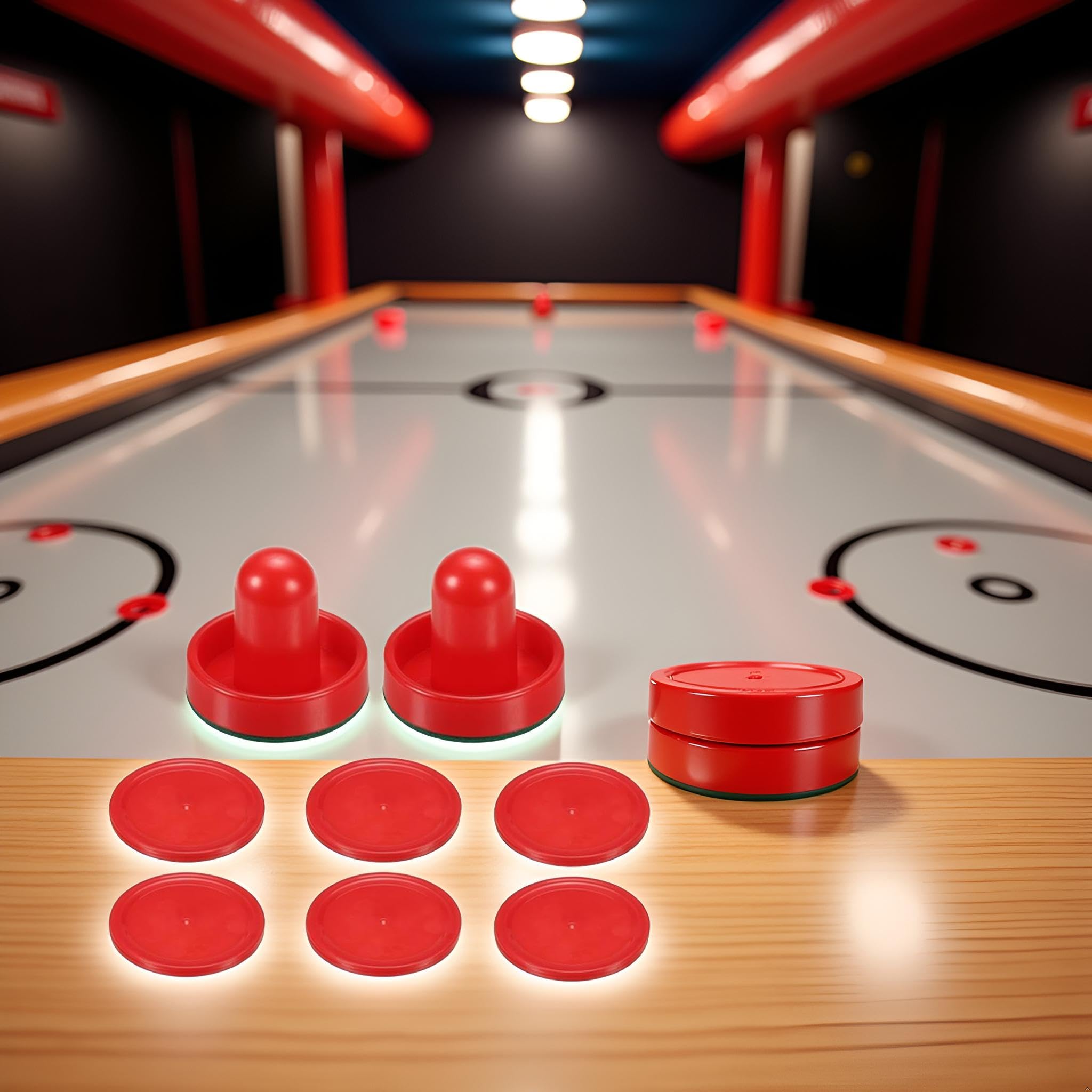 A Set Air Hockey Pushers and Air Hockey Pucks,Paddles,Goal Handles Paddles Replacement for Game Tables Air Hockeys - Image 2