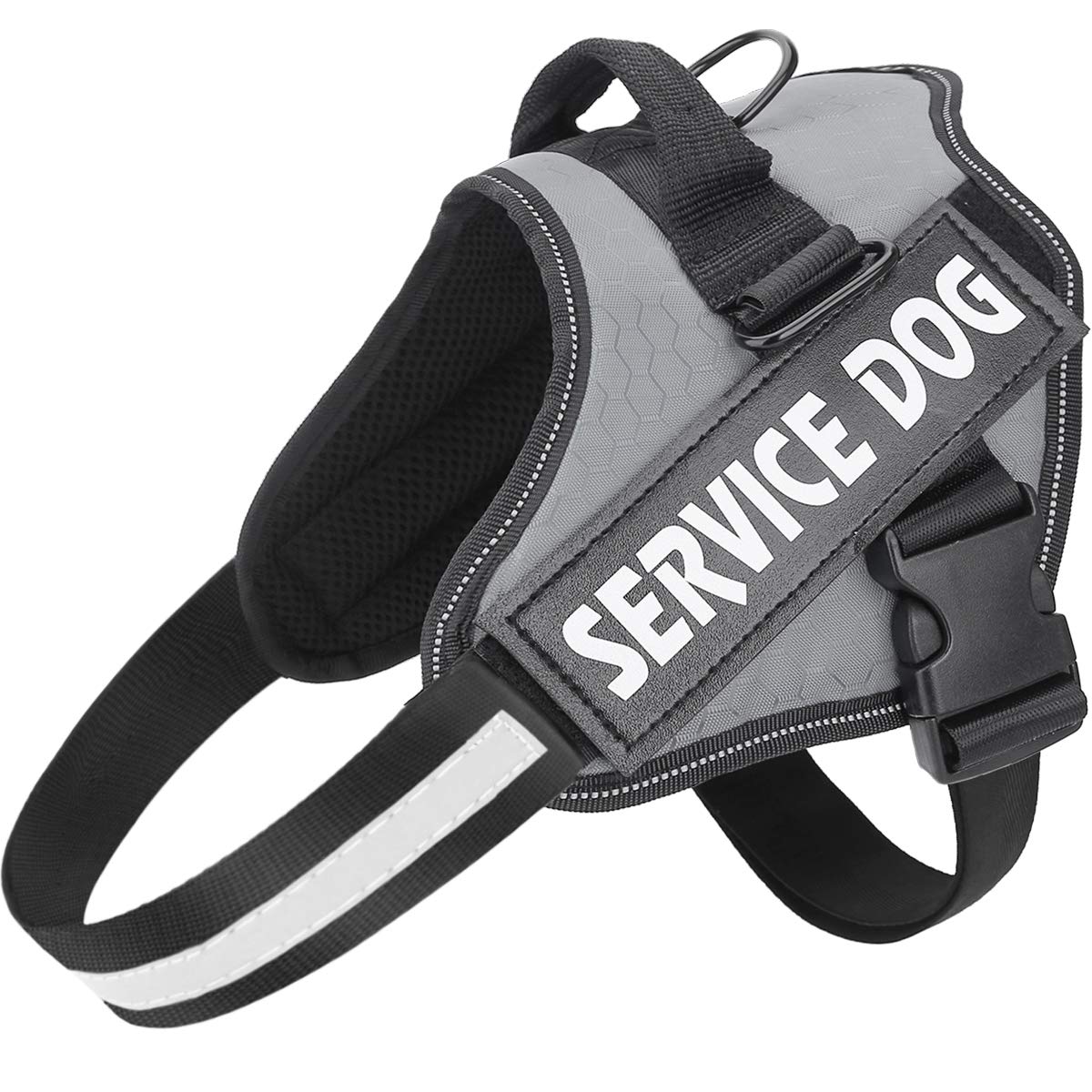 MUMUPET Service Dog Harness, No Pull Easy On and Off Pet Vest Harness, 3M Reflective Breathable & Easy Adjust Pet Halters with Nylon Handle - No More