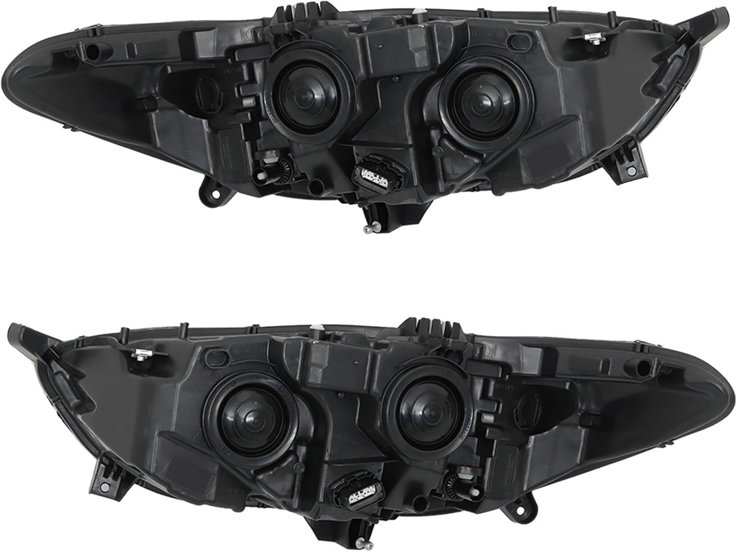 Headlight Assembly Black Replacement for Fusion 2013-2016 Halogen Left and Right Side Headlamps Assembly Replacement for DS7Z13008A DS7Z13008B FO2503304 FO2502304