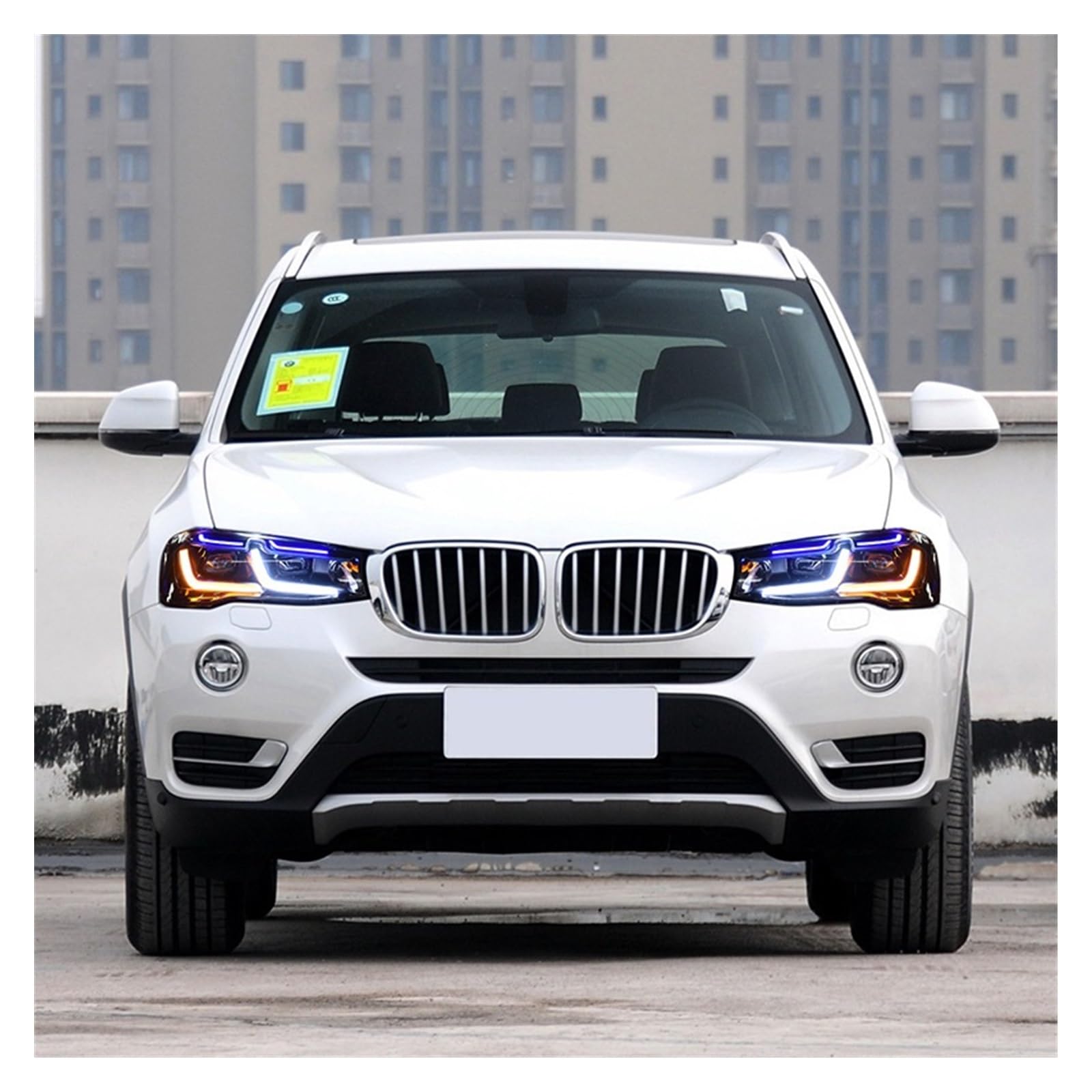 Accessori per Auto per Gruppo Ottico Anteriore BMW X3 F25 2011-2018 X4 F26 Fari Anteriori Luci diurne a LED Indicatori di direzione Plug And Play (X4-)