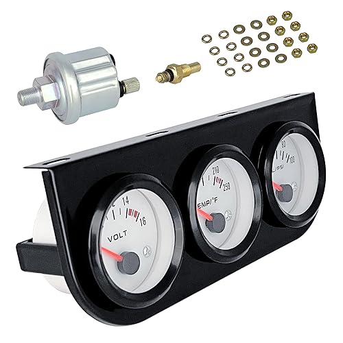 Miniatura 11 de Kit de medidor automático triple cromado 3 en 1 de 2.047 in