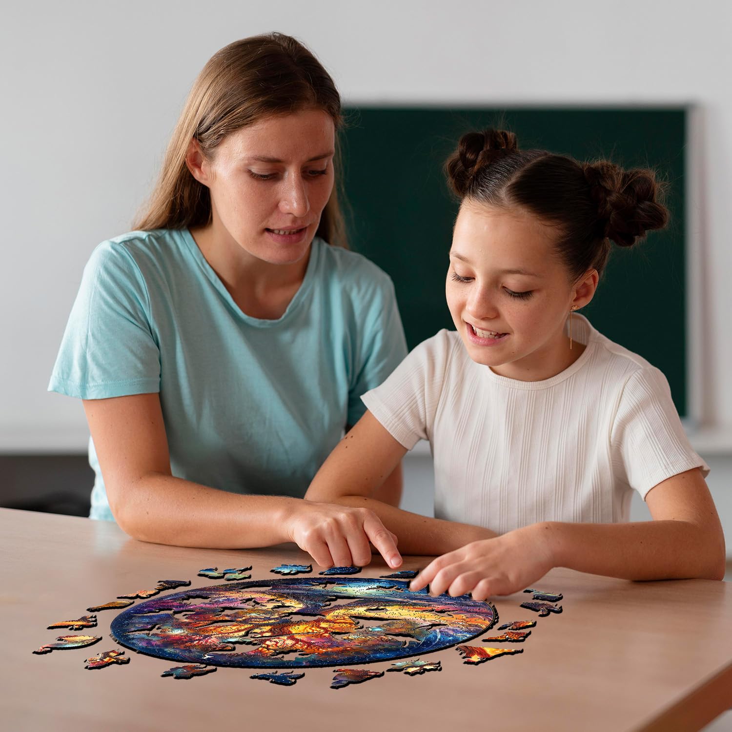 Jigfoxy Puzzle in legno per adulti, albero della vita, puzzle in legno, puzzle per adulti, giocattolo educativo unico a forma di animale, per amici della famiglia, L-34,5 x 34,5 cm, 300 pezzi