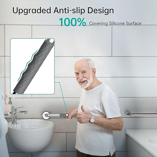 opove 16" Grab Bars for Shower and Bathroom, Anti-Slip Shower Handles