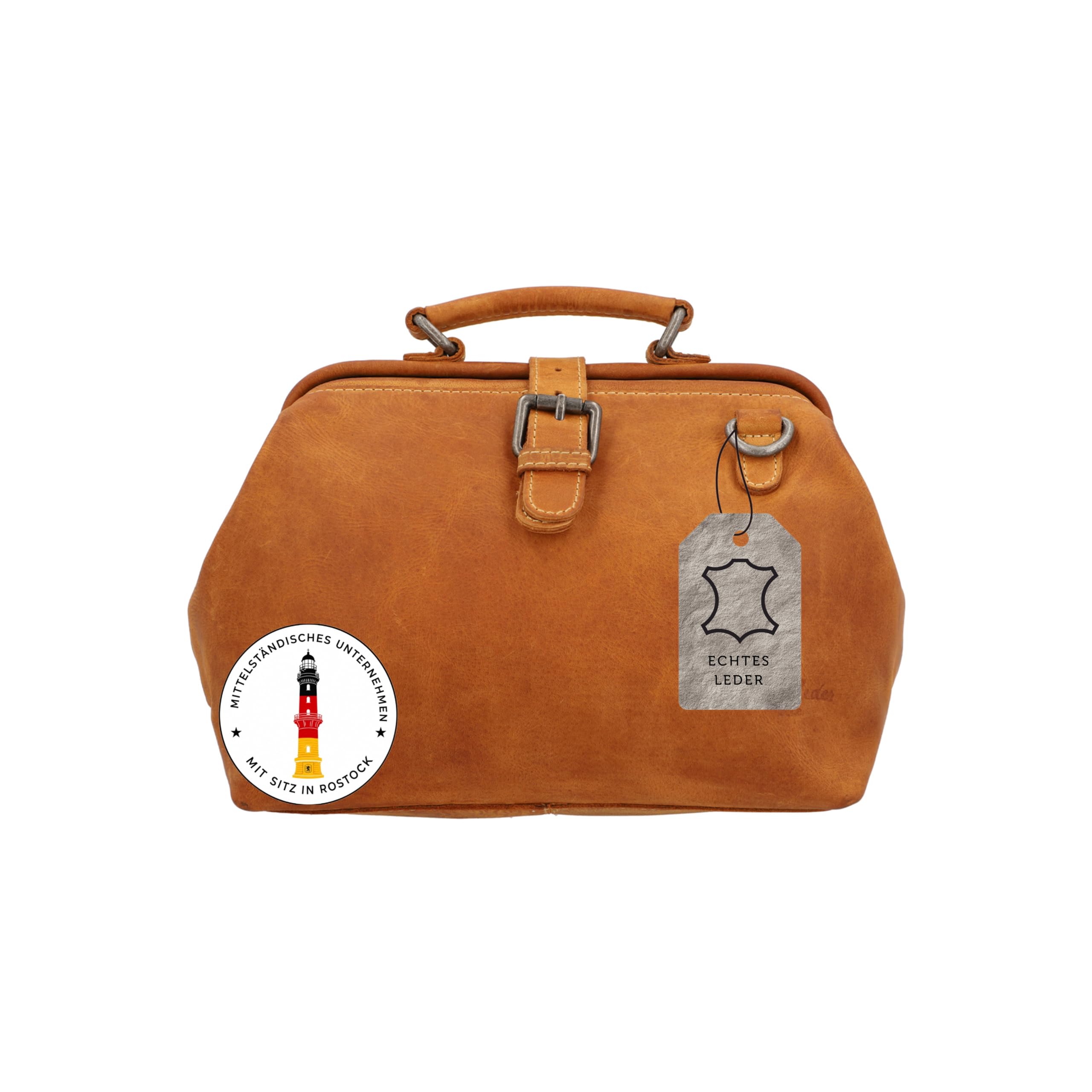 Gusti Lenkertasche Leder- Tillie A. Lenkertasche inkl. Platte Umhängetasche Fahrradtasche Ledertasche Vintage Leder Braun