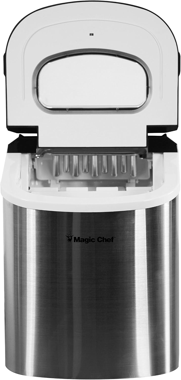 Magic Chef MCIM22ST 27 lb Ice Maker Stainless Steel