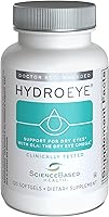 Vista 1 de ScienceBased Health HydroEye Suplemento para ojos secos – Fórmula clínicamente probada con GLA y Omega-3 – Apoya una película lagrimal saludable