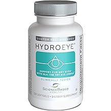 ScienceBased Health HydroEye Dry Eye Supplement &ndash; Clinically Tested Formula with GLA &amp; Omega-3 &ndash; Supports a Healthy Tear Film for Lasting Eye Comfort &ndash; 120 Softgels