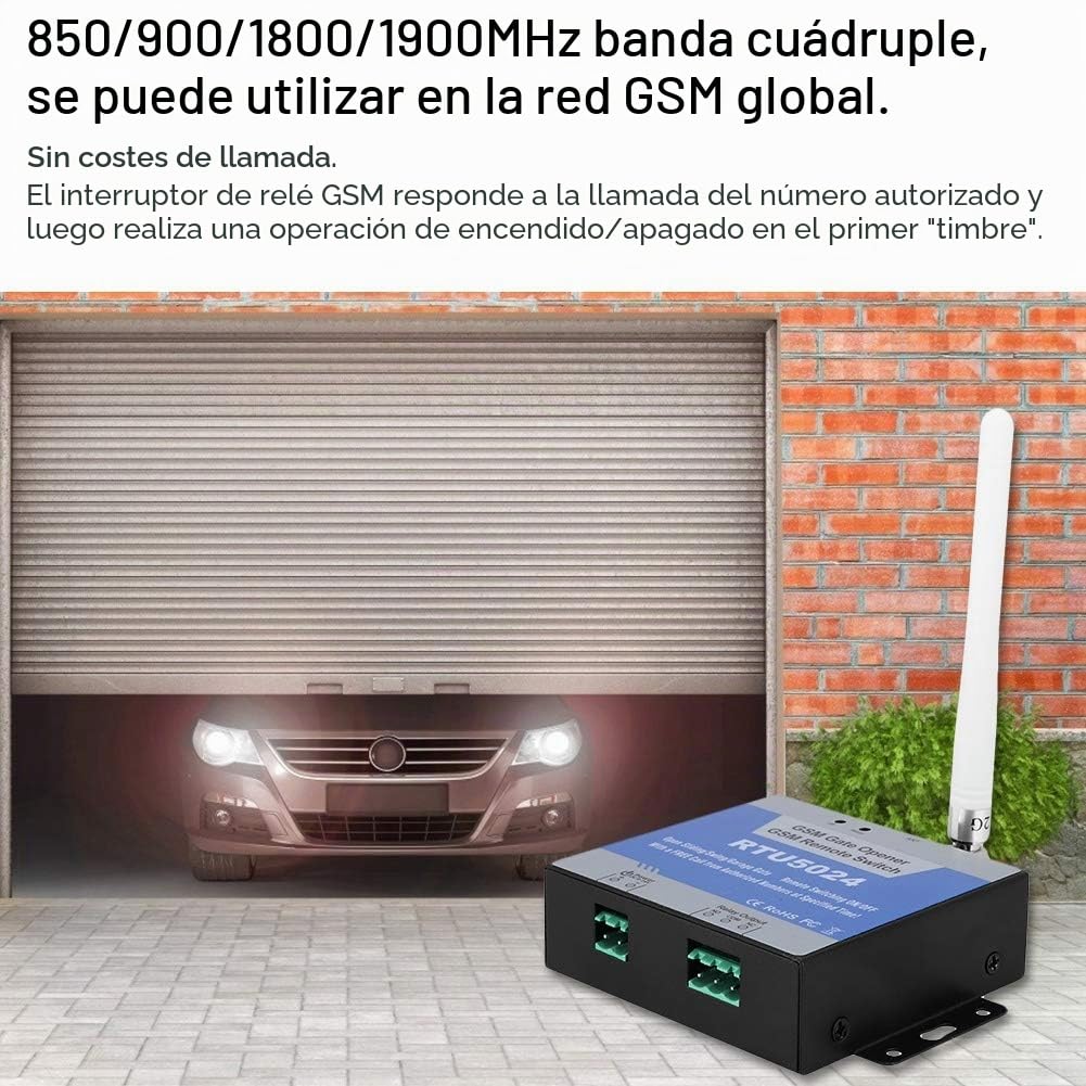 DEWIN Sistema de Control de Acceso, RTU5024 Controlador de Acceso GSM para Teléfono Móvil Interruptor de Control Remoto SMS Control de Puerta