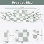 DILIMI Insert de siège de voiture pour bébé, tête de siège pour bébé avec 3 Paddings de sangle, Coussin de siège de voiture pour poussette, Swing, Bouncers, Vérification verte