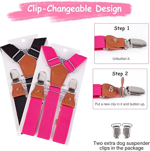 Miniatura 7 de Pet Soft Tirantes para perro, 2 piezas, tirantes de pañales para perros, para falda de perro, vestido para perro, Negro, rosa, marrón, burdeos