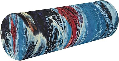 Miniatura 1 de Yuiboo Funda de almohada cervical azul, almohada cervical, almohada para dormir, almohadas redondas largas para cama, cilindros de espuma, almohadas