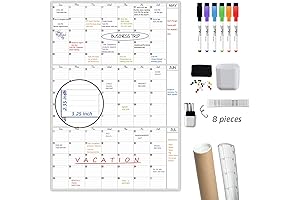 Vertical Dry Erase 3 Month Wall Calendar 2021: Jumbo 38x26 Inches
