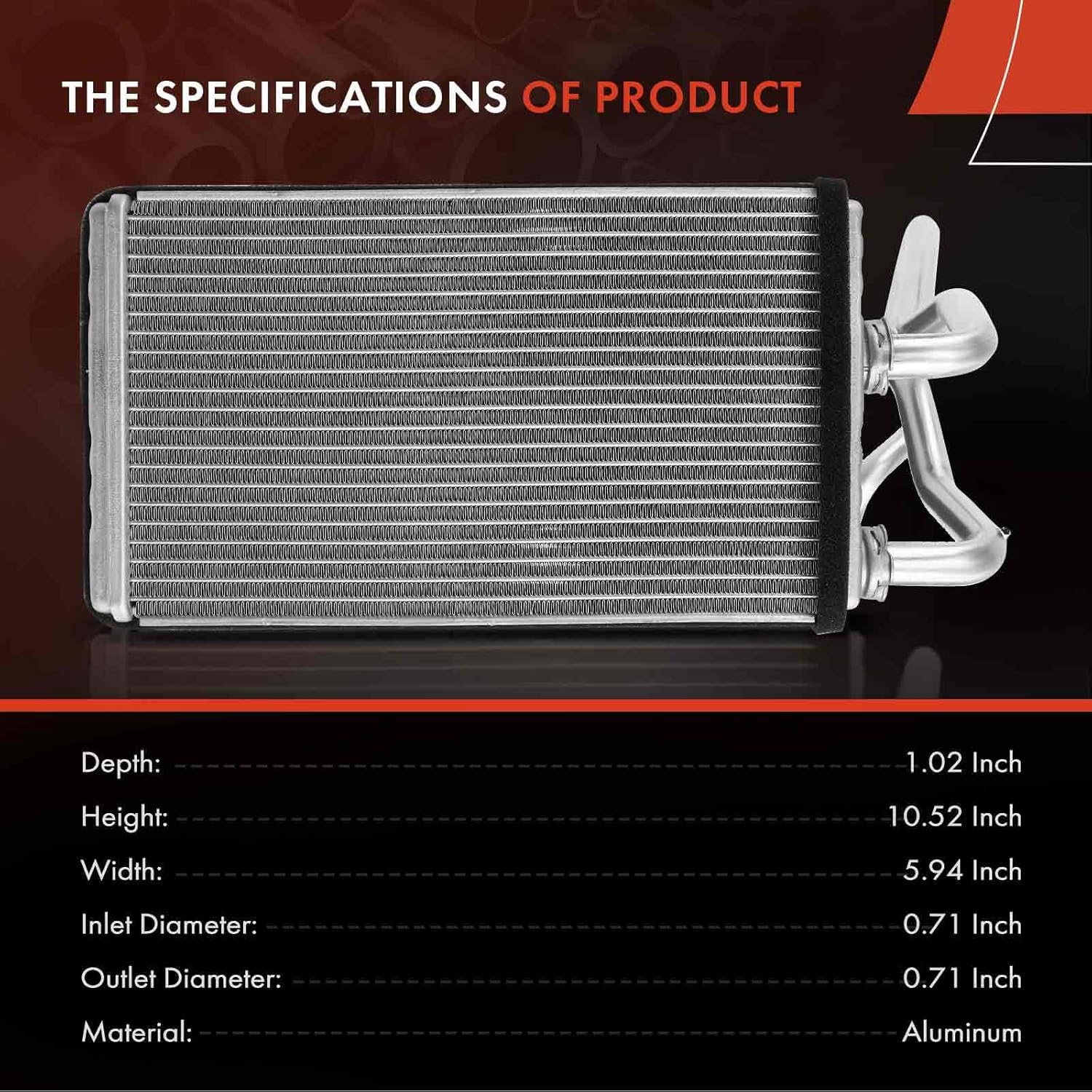 A-Premium HVAC Heater Core Compatible with Suzuki Grand Vitara 2006 2007 2008, Sport Utility, Replace OE# 7412064J91