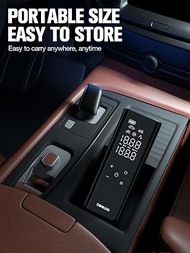 Miniatura 8 de GOOLOO Compresor de aire portátil GT150, inflador de neumáticos, bomba de aire inalámbrica 4 veces más rápida de 150 PSI para neumáticos de