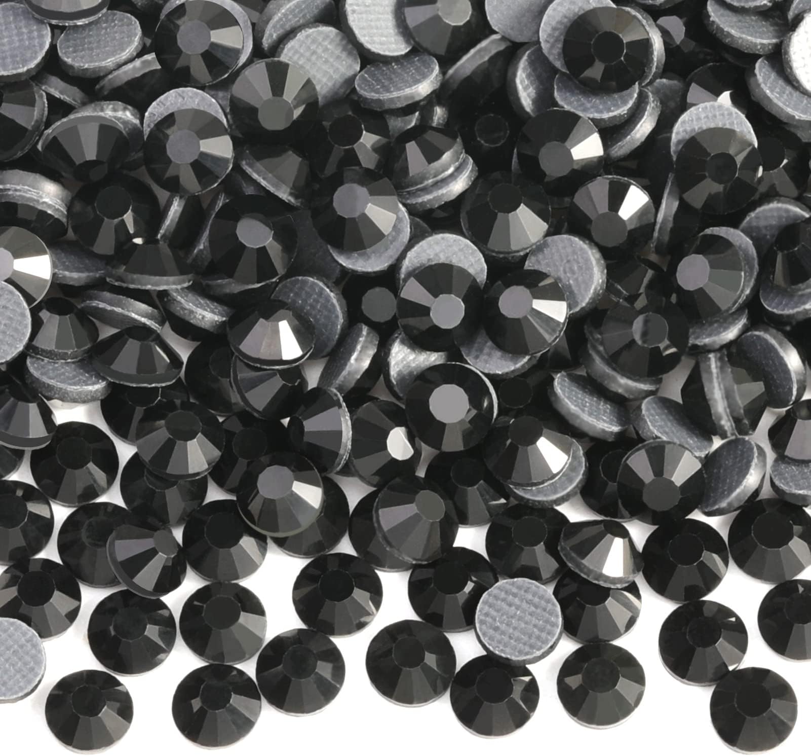 8000PCS Hotfix Rhinestones Bulk, Black Rhinestones for Crafts Clothes,Hotfix Crystals DIY Decoration, SS6, 1.9-2.1mm
