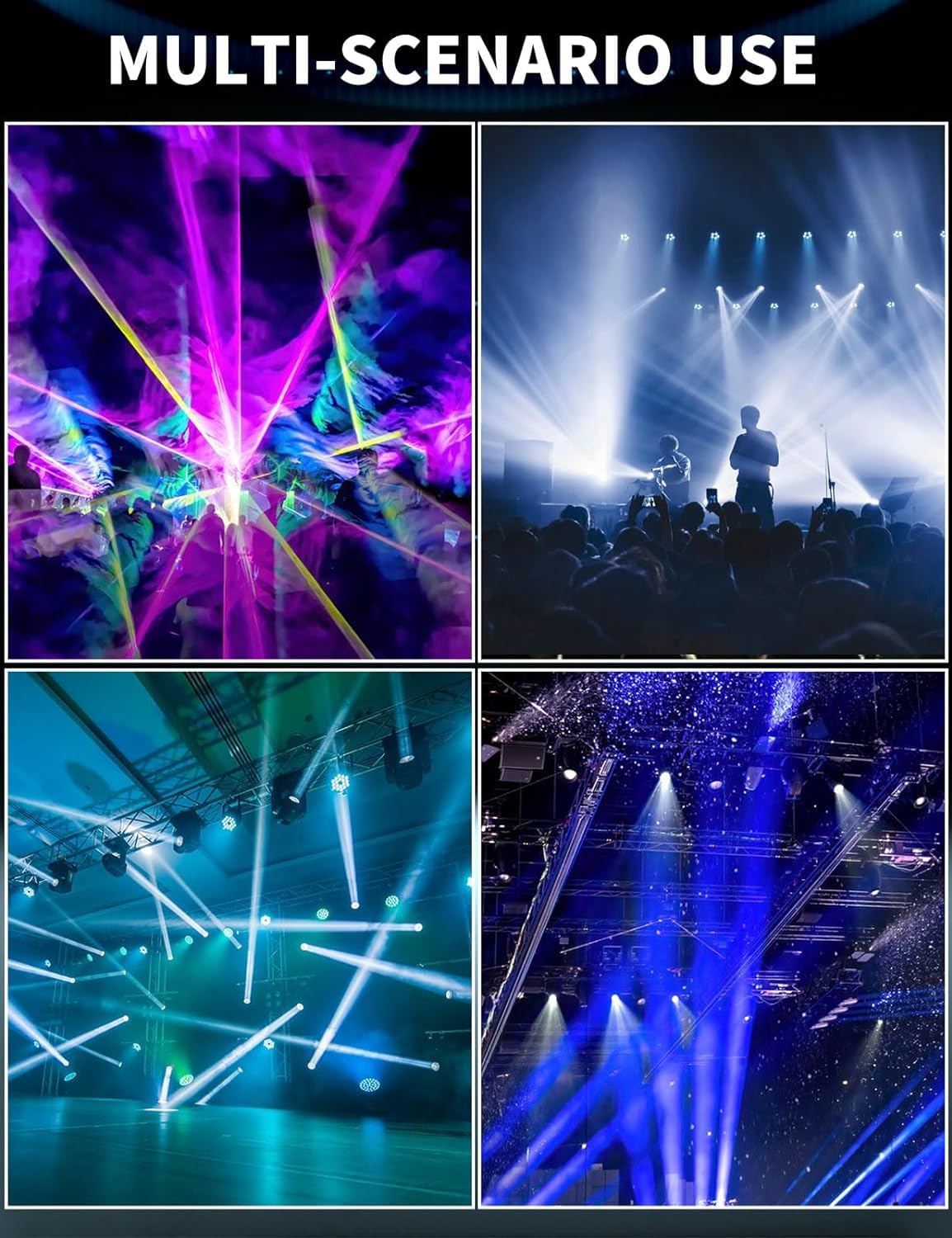 Supporto per DJ luci da palco con barra trasversale, supporti per luce discoteca da 39-70'’ con 4 posizioni, treppiede per illuminazione da palco per feste in chiesa, concerti, matrimoni di Natale