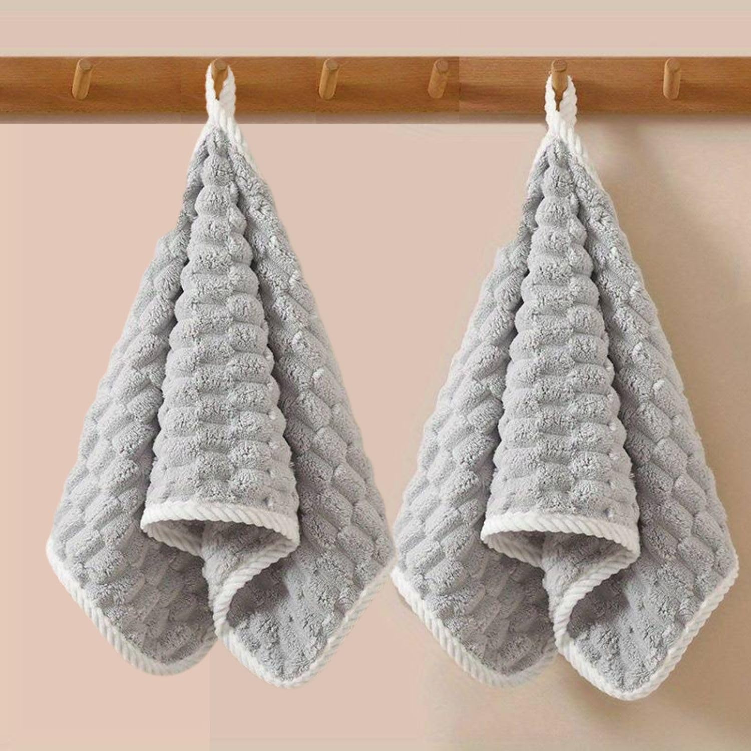 LINEAR Microfiber Hand Towels/Small Size Towel/Face Towel/Towel for Men, Women & Babies/Ultra Soft, Absorbent & Quick Dry Towels for Gym, Travel 300 GSM (Grey)