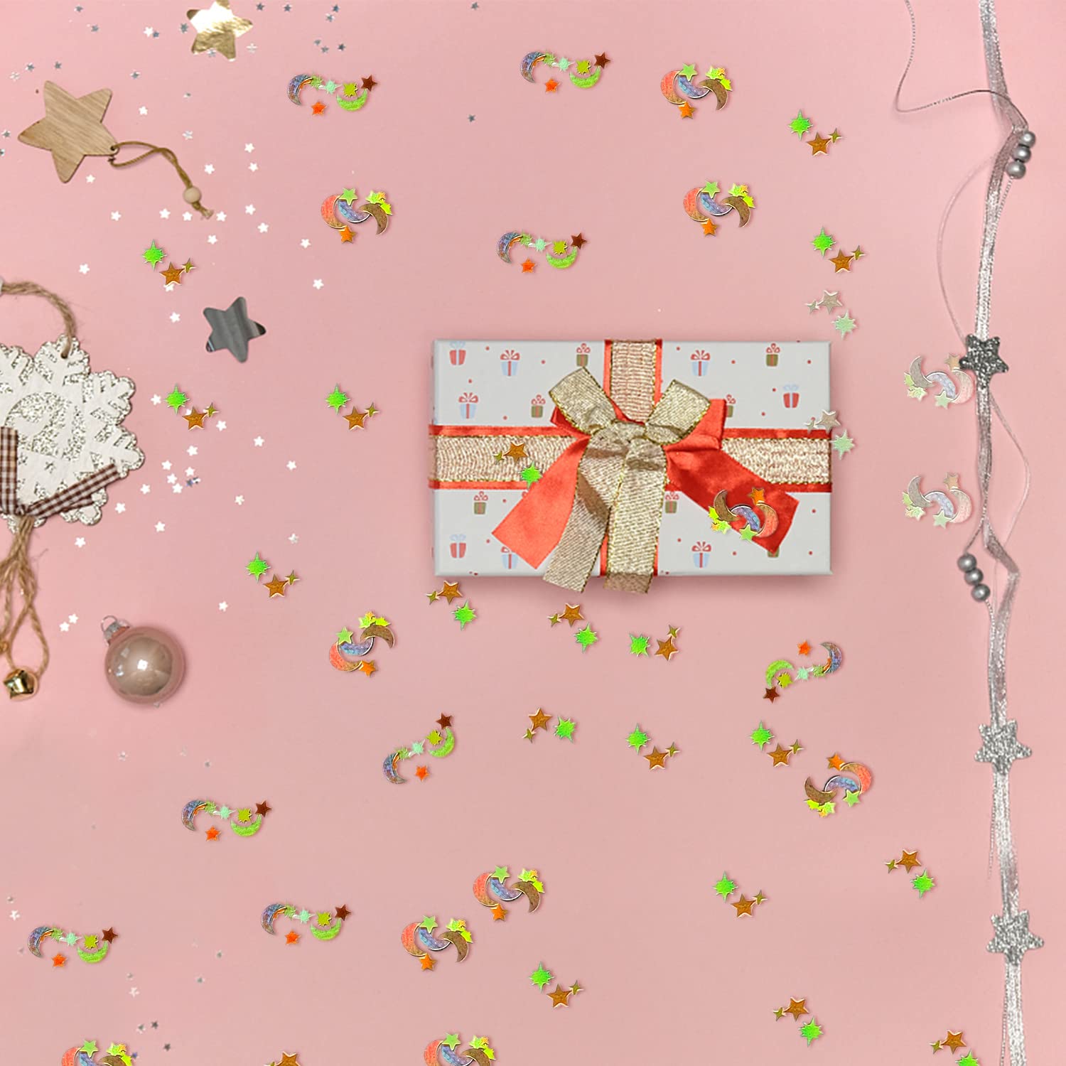 Confettis paillettes étoiles pour Anniversaire Fille - Décoration fête