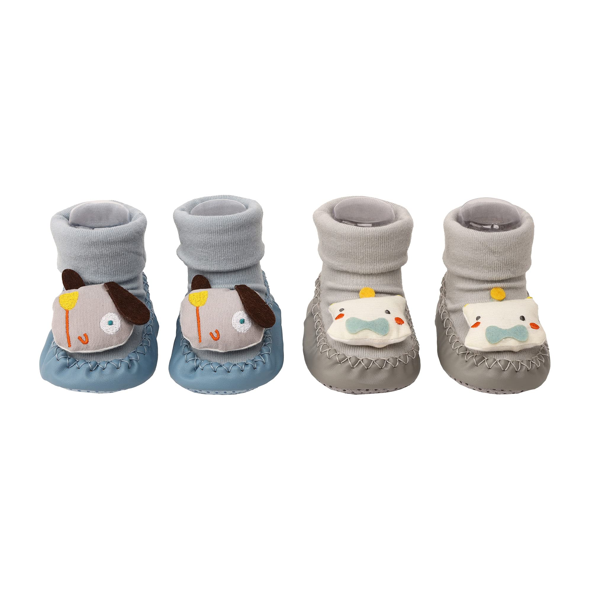 KICKS & CRAWLBobby & Doggy Baby Booties - Pack of 2