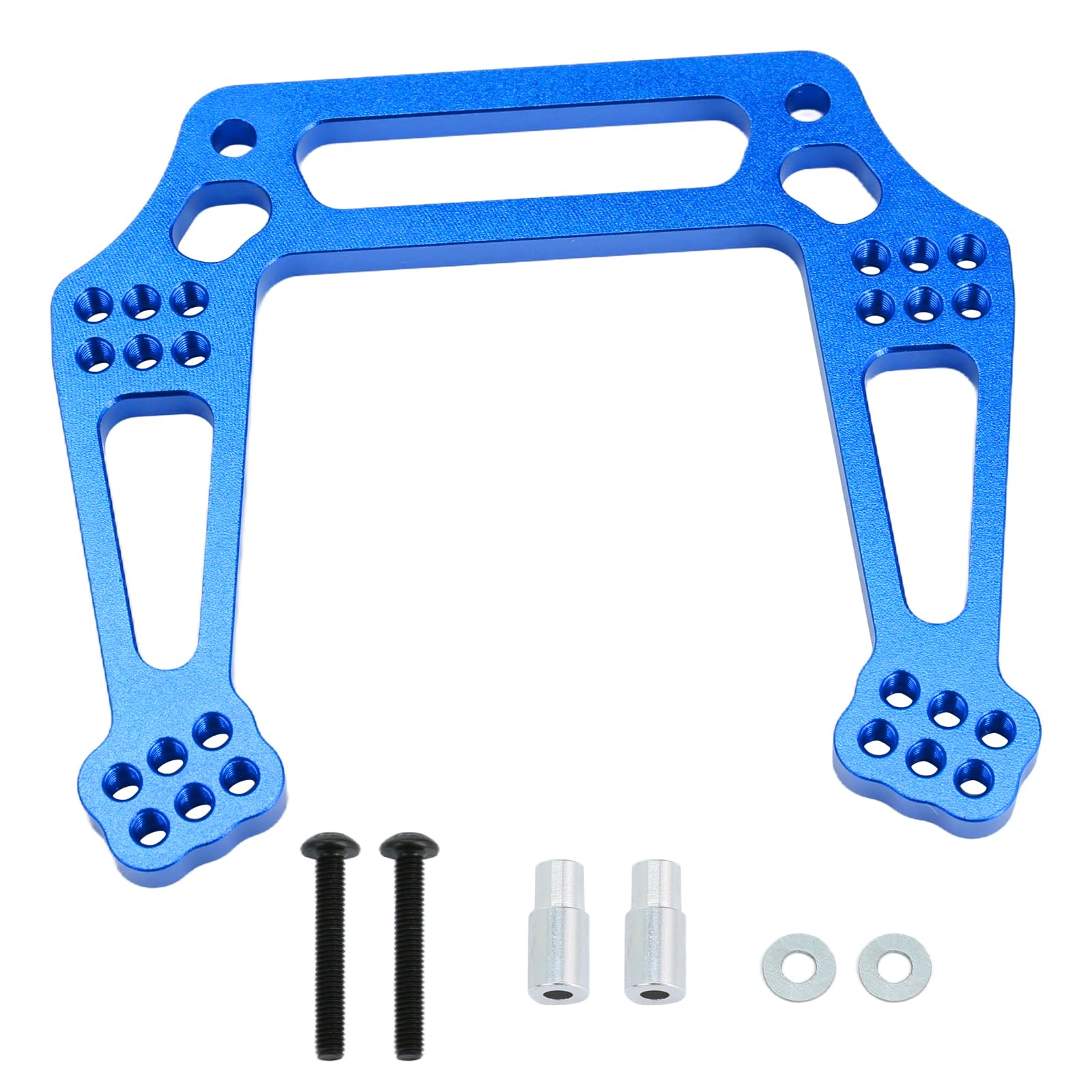 Aluminum Alloy Front Shock Tower Upgrade Part Compatible with Slash 2wd Rustler Bandit Stampede, Replace 3639 (Blue)