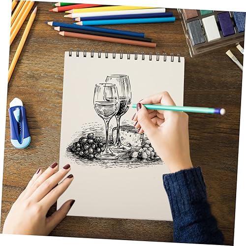 Miniatura 4 de VILLCASE Cuaderno de bocetos para estudiantes, pequeño cuaderno de bocetos, bloc de bocetos para lápiz, cuaderno de escritura de viaje, cuaderno de