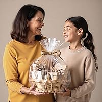 Vista 3 de Morepack Bolsas de celofán de 18 x 30 pulgadas para cestas de regalo, bolsas de cestas de celofán transparente, 10