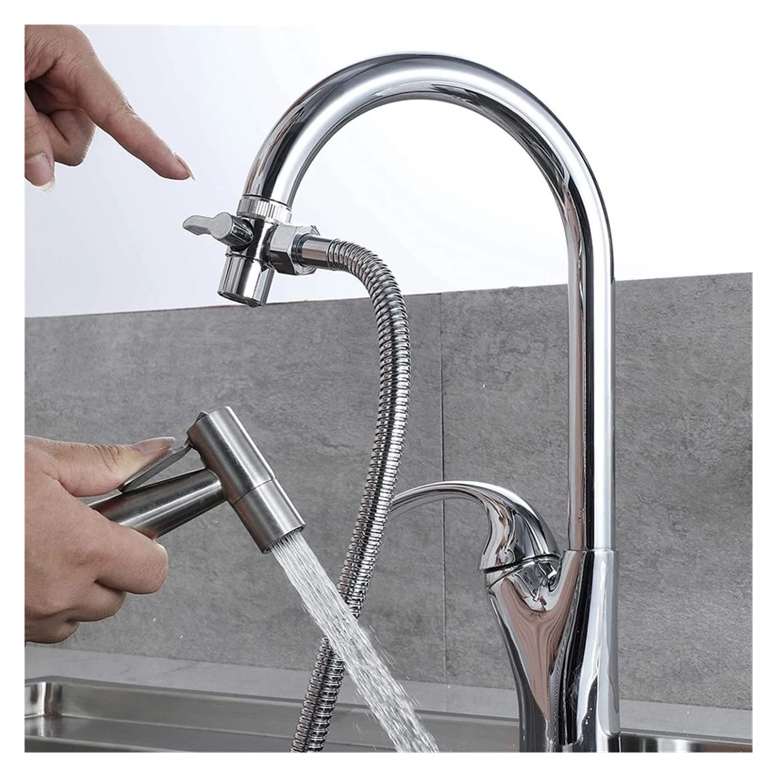 Conector rápido para grifo de tubería de riego de jardín, adaptador de grifo de interruptor de 1 pieza, válvula desviadora de divisor de fregadero de cocina, conector de grifo de agua para inodoro, b