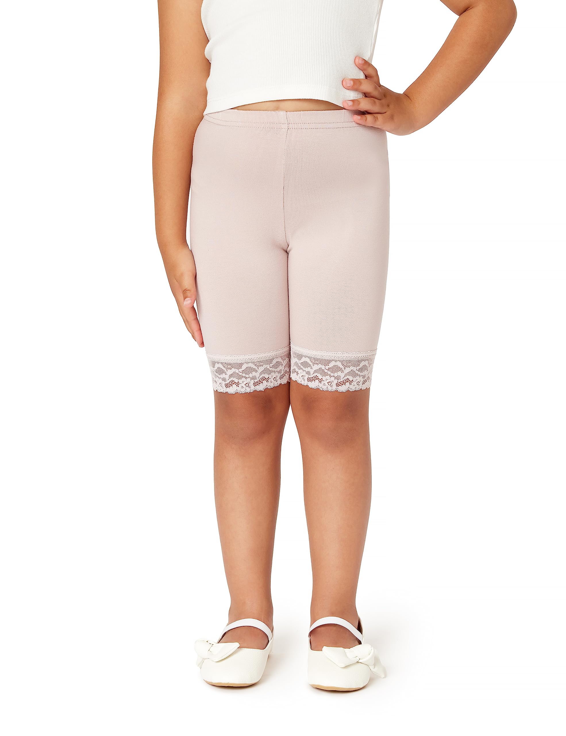 Merry Style Mädchen Kurze Leggings mit Spitze Mädchen Leggings aus Viskose MS10-434