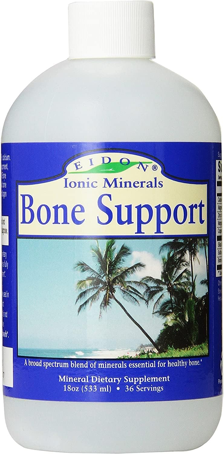Eidon Mineral Wellness Support Liquid Supplement - Ionic Trace Mineral Drops to add to Water, Calcium, Magnesium, Zinc, Manganese, Silica, Sulfur, Boron, Bioavailable - 18 oz