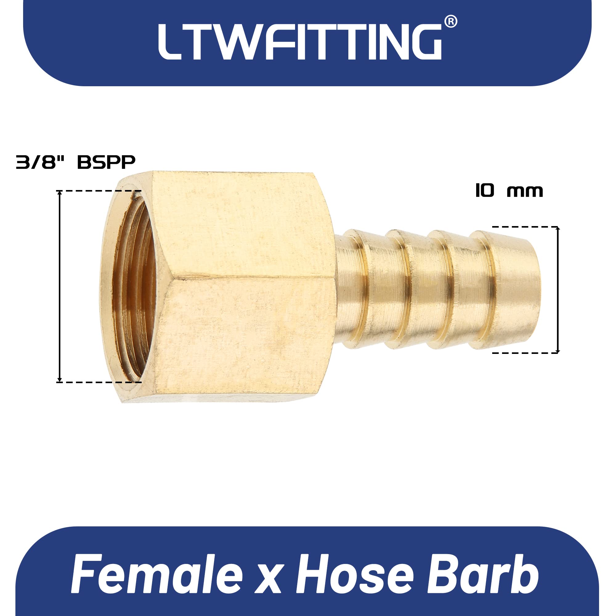 ホースニップル　3/8  ホース内径10φ用 Amazon.co.jp: LTWFITTING G(PF)1/2 ホース内径10mm（3/8） S316