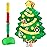 WERNNSAI Christmas Tree Pinata - Christmas Decorations XmasTree Party Game for Kids Festival Party Decor Supply Green Tree Design Merry Xmas Favor Pull String with Blindfold Bat 16.5 x 12.4