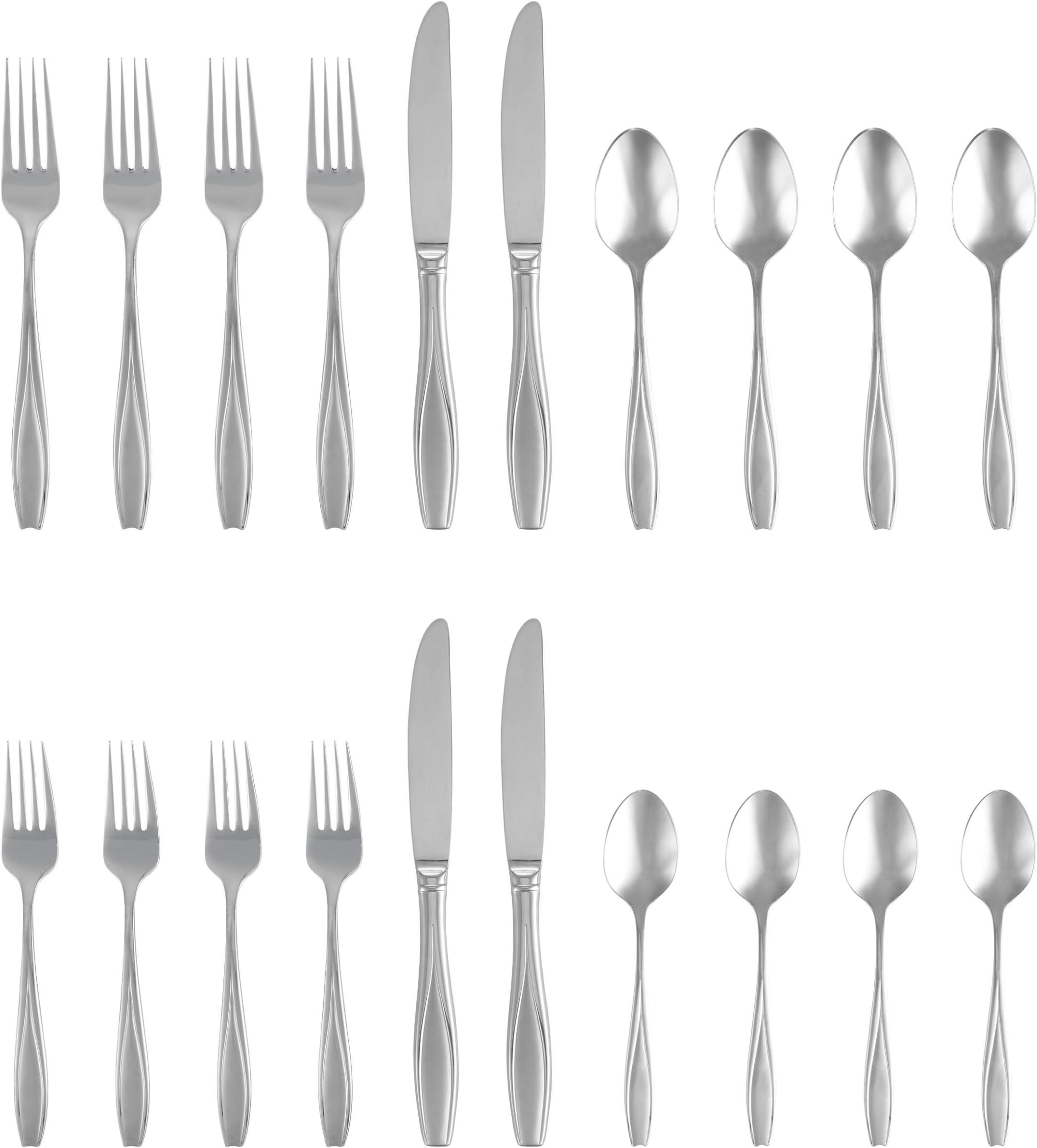 Gorham Tulip Frosted 20 Piece Flatware Set