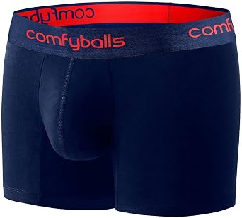 Navy/Racing Red Performance Long Boxers by Comfyballs