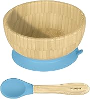 Vista 10 de Abiie Octopod - Juego de cuencos de bambú para bebés de 4 meses en adelante, cuenco de succión para silla alta sin desorden con cuchara para niños