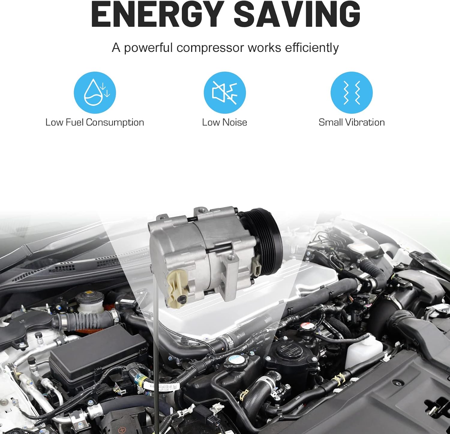 New AC Air Condition Compressor with Clutch for 2002-2005 Ford Excursion 5.4L 6.0L 6.8L,for 94-02 Ford Crown Victoria 4.6L,for 04-06 F-150 5.4L,for 02 Lincoln Town Car 4.6L，for 94-97 Mercury Cougar