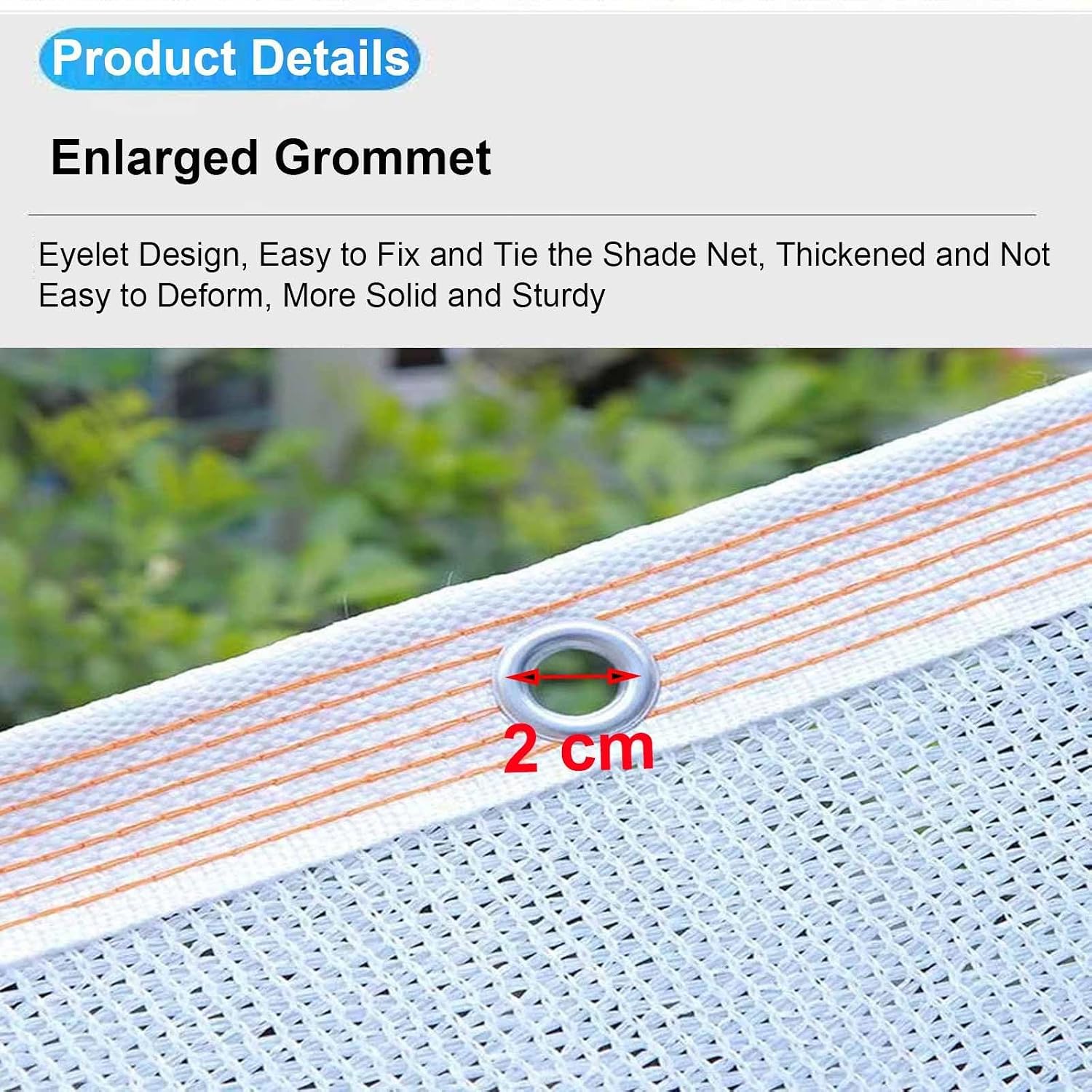 Shade Cloth 75% for Garden, Sun Shade Cover Mesh Tarp with Grommets for 50 cm Hole Spacing Net Cover for Outdoor Pergola Patio Lawn Kennel Plant, White(13.1x23.0ft=4x7.0m)