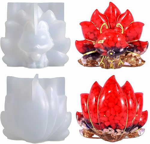 Moldes de animales 3D para resina epoxi, molde de resina de silicona de zorro de nueve colas 3D para fundición epoxi, arcilla polimérica, disponible en Yaxa Costa Rica