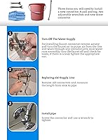 Vista 17 de Manguera trenzada para lavabo, conector hembra, ajuste de compresión (49328)