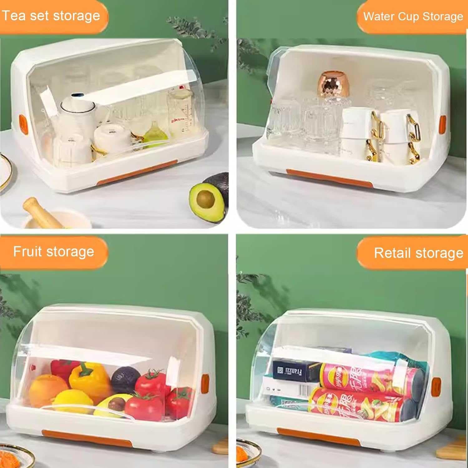 Estante de secado de biberones, estante de almacenamiento multifuncional portátil, diseño que ahorra espacio con cubierta, ideal para una organización eficiente de la cocina, fácil de usar y limpiar