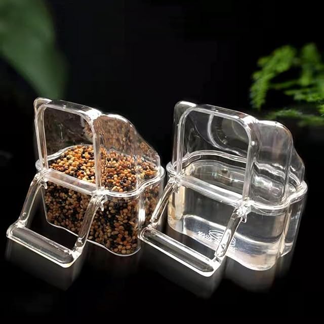 Foto 8 de 8 de GANYKQ Caja de comedero para periquitos, contenedor de alimentos para pájaros