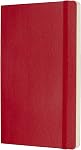 Moleskine Classic Notebook, Soft Cover, Large (5" x 8.25") Ruled/Lined, Scarlet Red, 192 pages