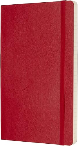 Miniatura 4 de Moleskine - Cuaderno clásico, tapa suave, grande (5 x 8.25 pulgadas), a rayas/forrado, rojo escarlata, 192 páginas Rojo escarlata,Azul (Hydrangea