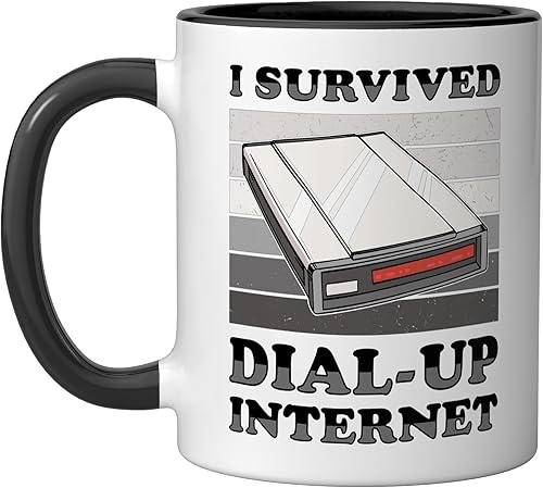 Miniatura 5 de 90s Nostalgia Retro 90s Dial Up Internet Vintage Ceramic Mug, Orange/White Orange/White,Black/White,Rosa/blanco,https://www.amazon.com/dp/undefined