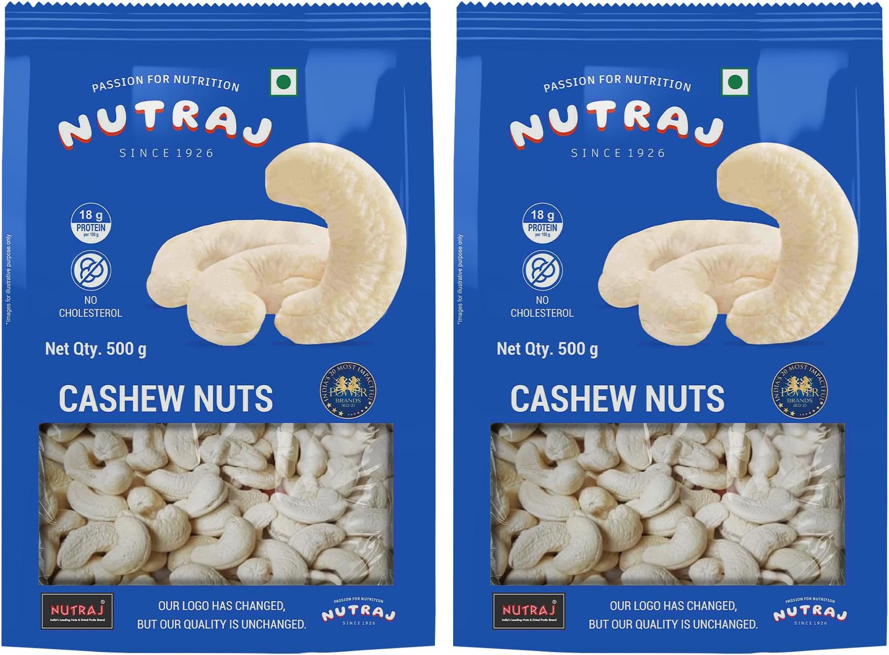 Raw Cashews 1kg (500g X 2) Pouch | Kaju |Dry Fruits and Nuts | Grocery