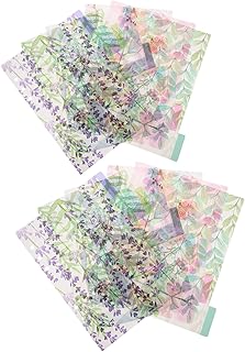 VILLCASE 2Pcs Fichário Divisores De Notebook Com Bolsos Divisórias De Pasta De Plástico Gavetas Divisórias Planejador Divisor De Página Arquivo De Plástico Abas De Página Inseríveis