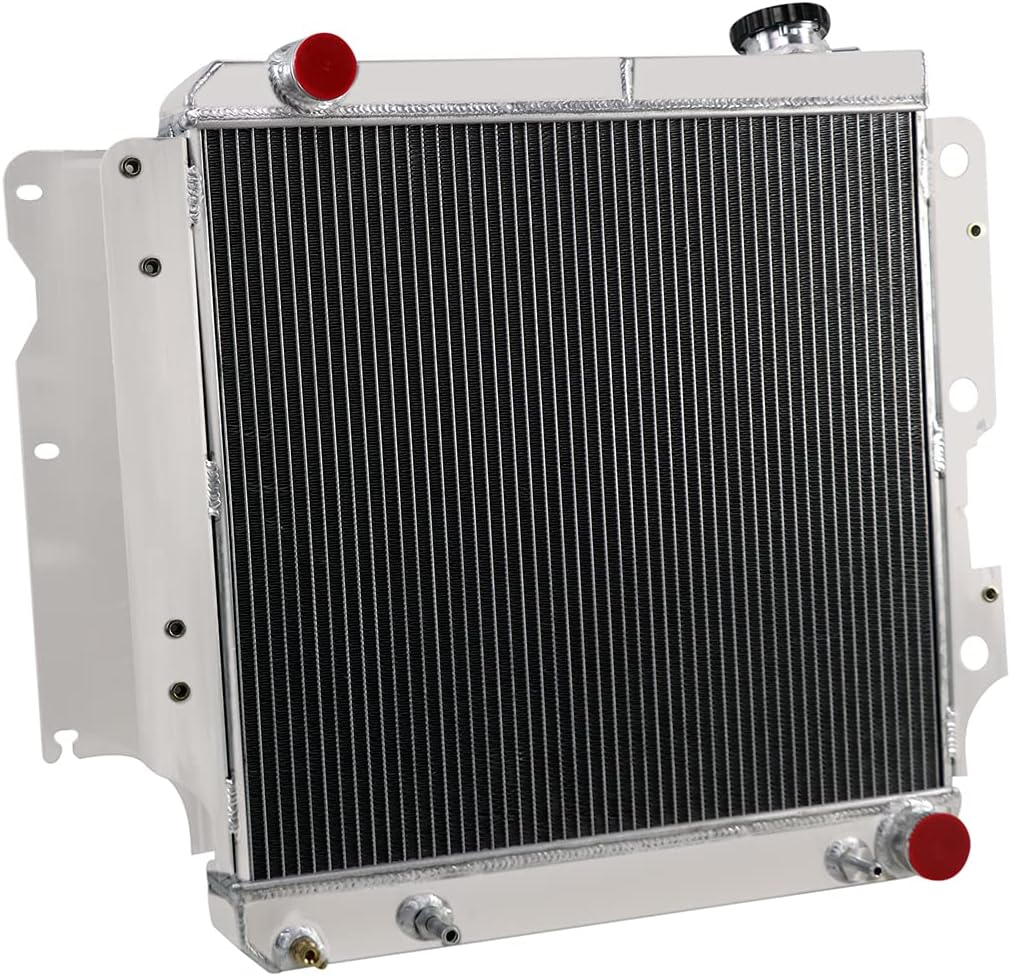Primecooling 55MM 3 Row Core Aluminum Radiator for Jeep Wrangler TJ YJ w/GM Chevy V8 Swap 1987-2004