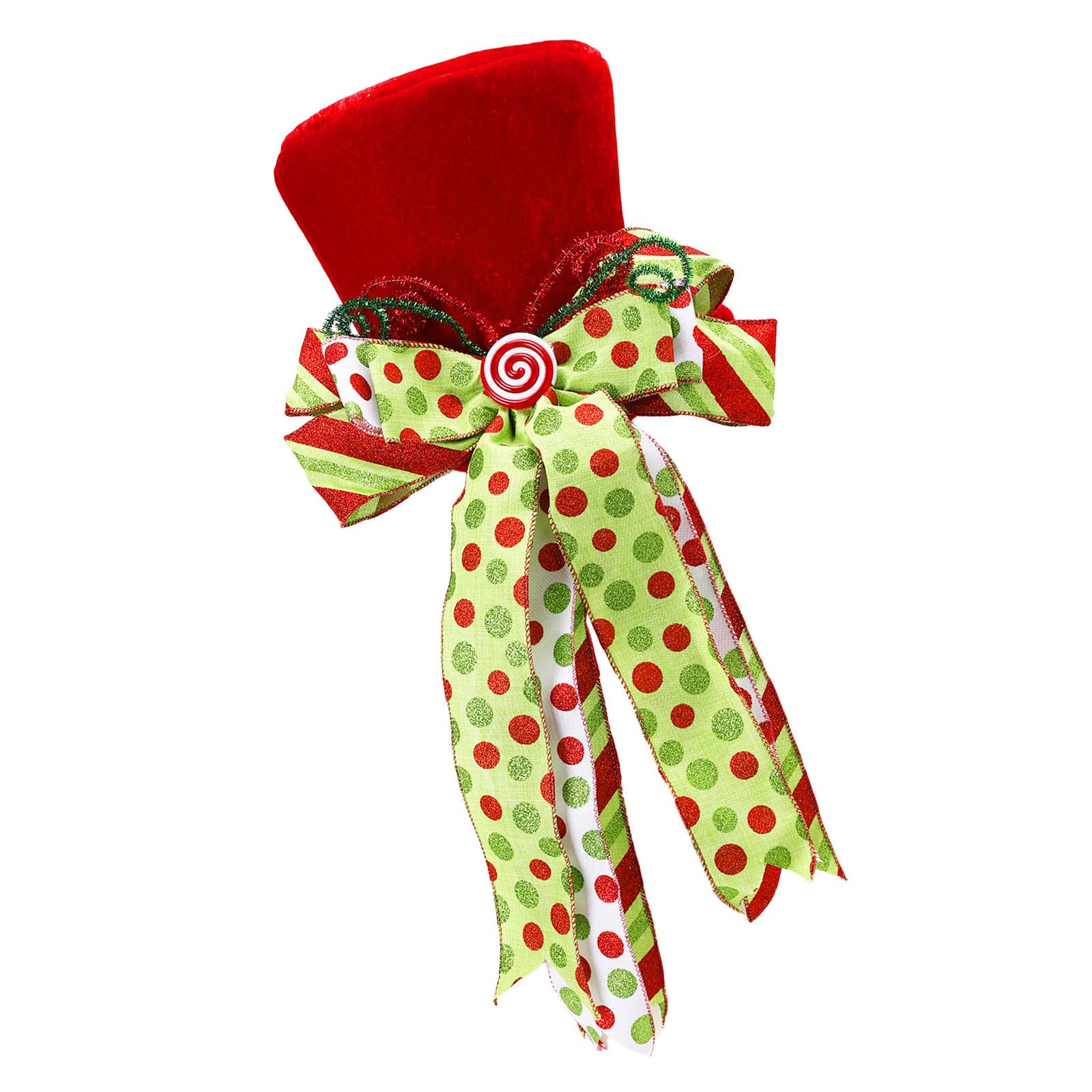 YROHGKPN Fabric Christmas Tree Finial‌ with Bowknot Design and Embellishment for Festival Holiday Decorations Elegant Bowknot Tree Finial‌