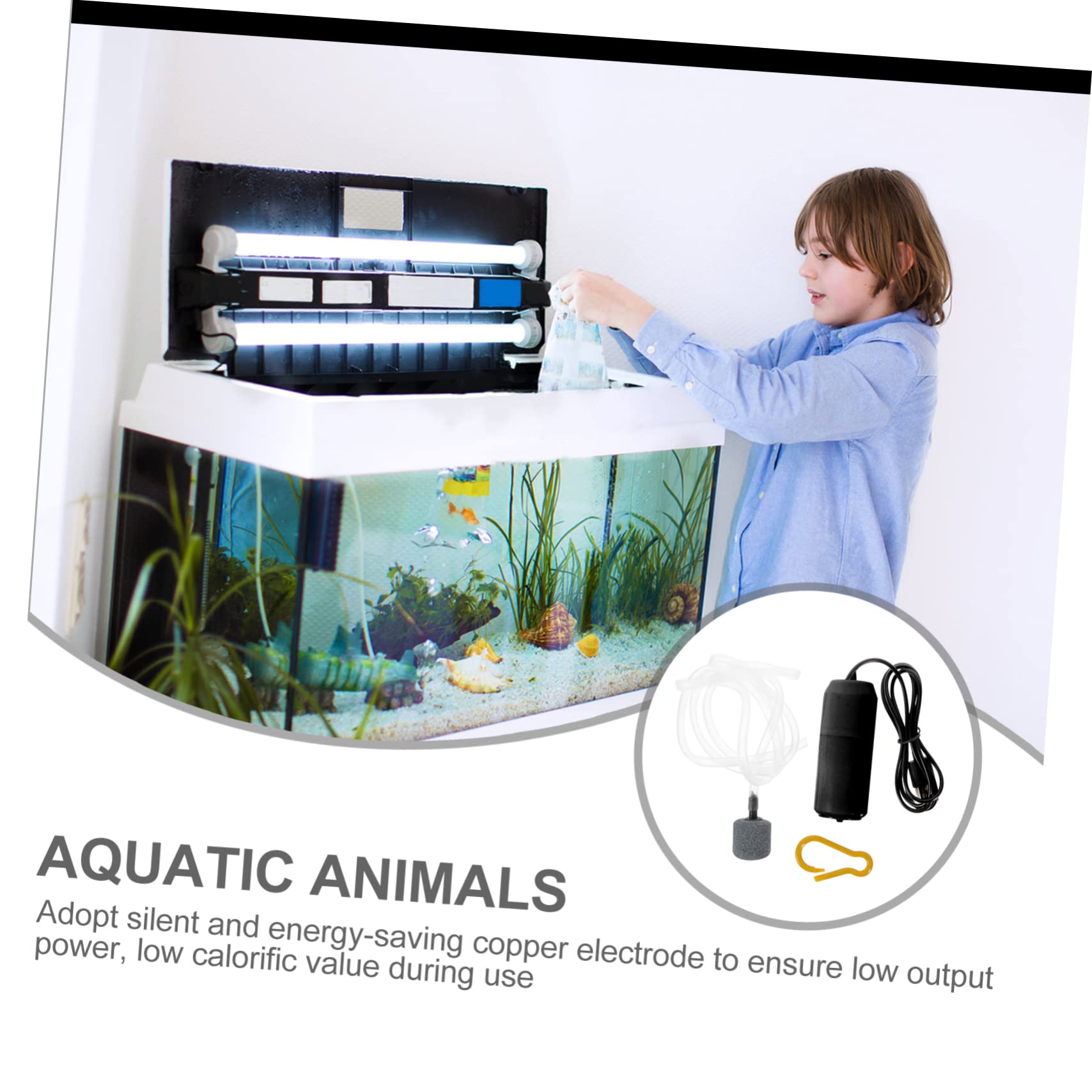 5 Juegos De De Oxígeno Accesorio para Tanque De Peces De Aire De Acuario Burbujeadora De Acuario con De Aire Suministro De De Piedra De