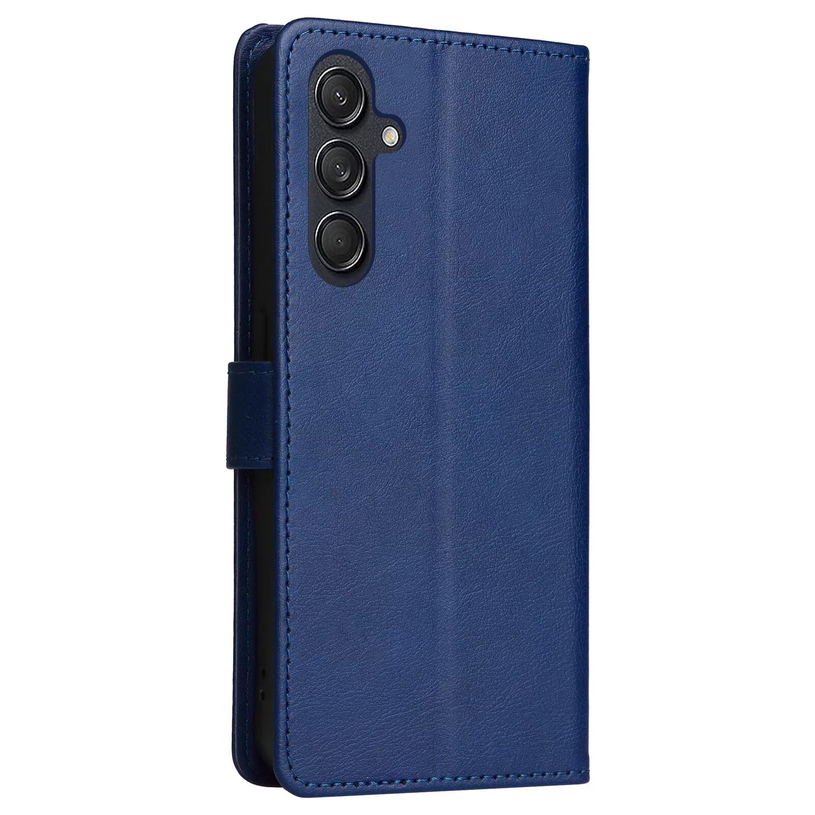 WEIOU Leather Folio Cover per OPPO A74 5G | A54 5G, Custodia in Pelle PU Magnetica Libro Flip Portafoglio con [Funzione Stand]. Blu